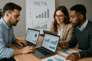 Equipe de contabilidade aplicando prospecção no dia a dia.